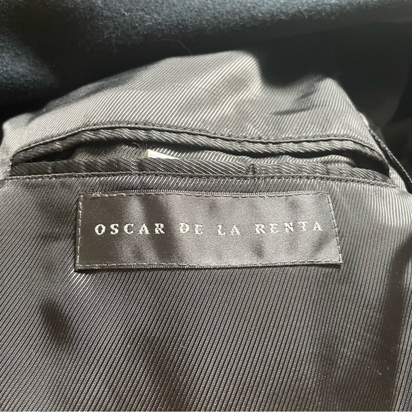 Oscar De La Renta Mens 40L Wool Cashmere Blazer Suit Jacket Sport coat Blue/Gray - Picture 12 of 14